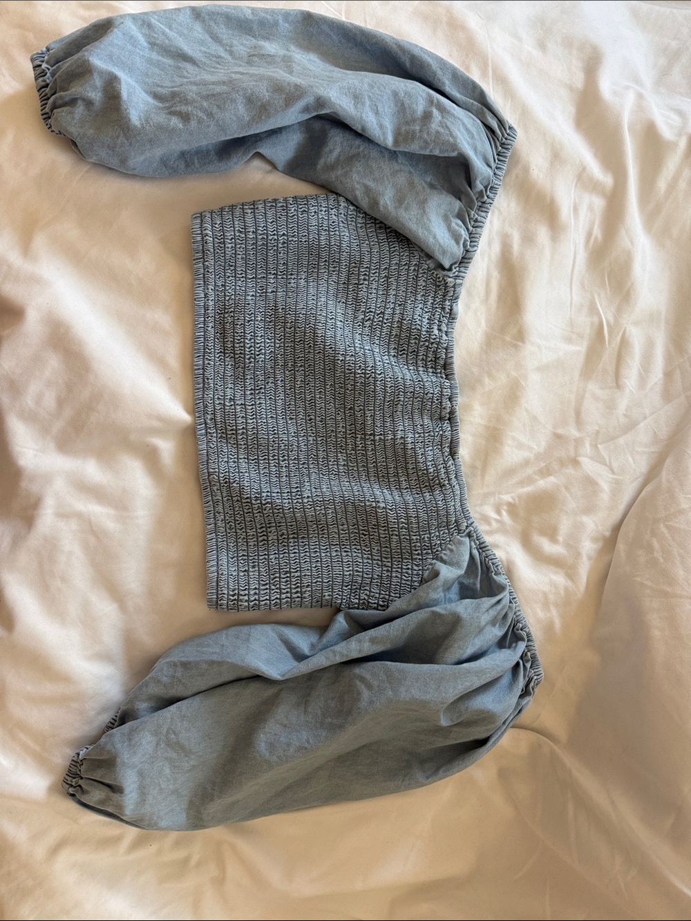 Forever 21 Smocked Top in Light Blue